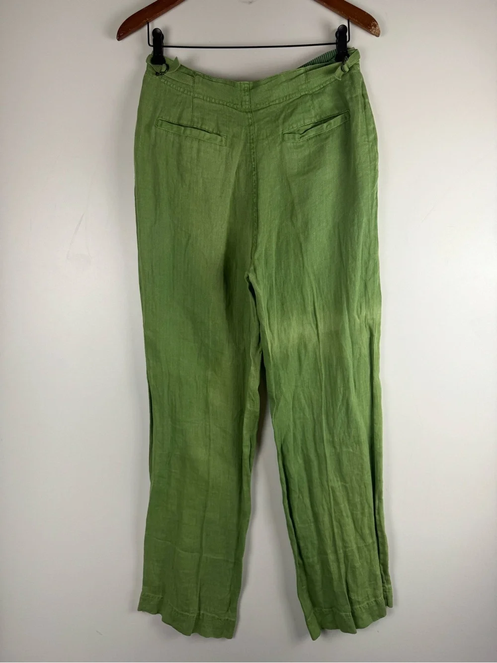 Sundance Oaklee Easy linen wide leg pants size Sz 8 NEW Green Beach Resort